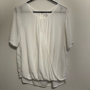 #1066 Velvet by Graham Spencer white cross front top small